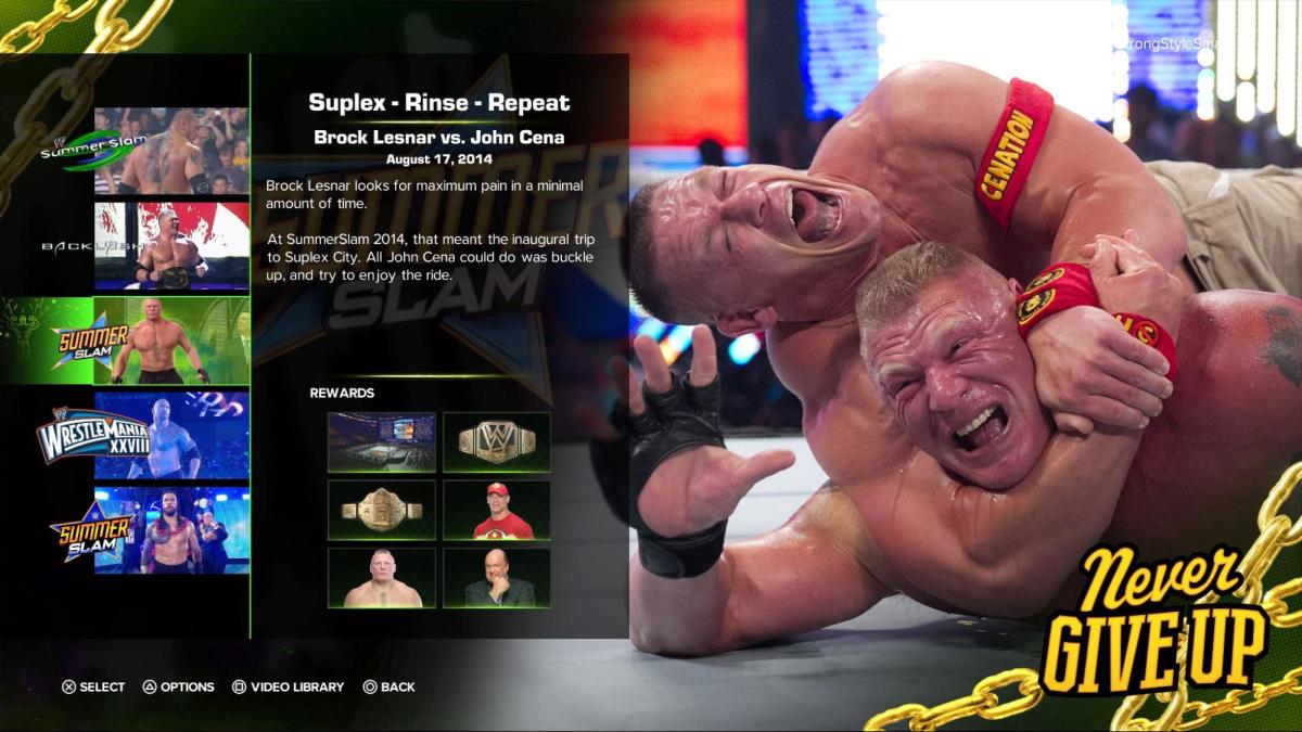 WWE 2K23 Cena vs. Lesnar.